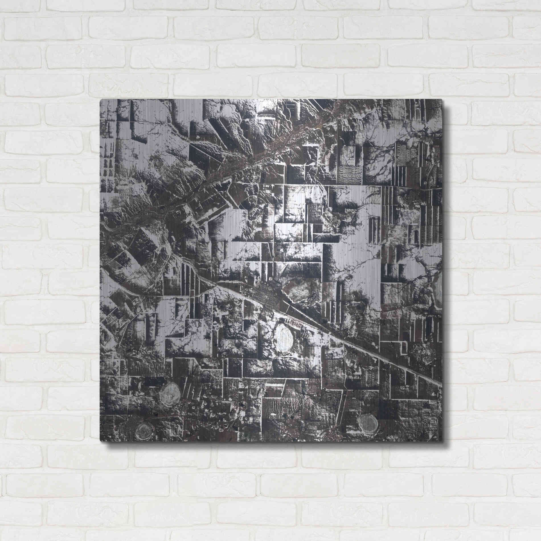 Luxe Metal Art 'Earth as Art: Northern Kazakhstan' Metal Wall Art,36x36