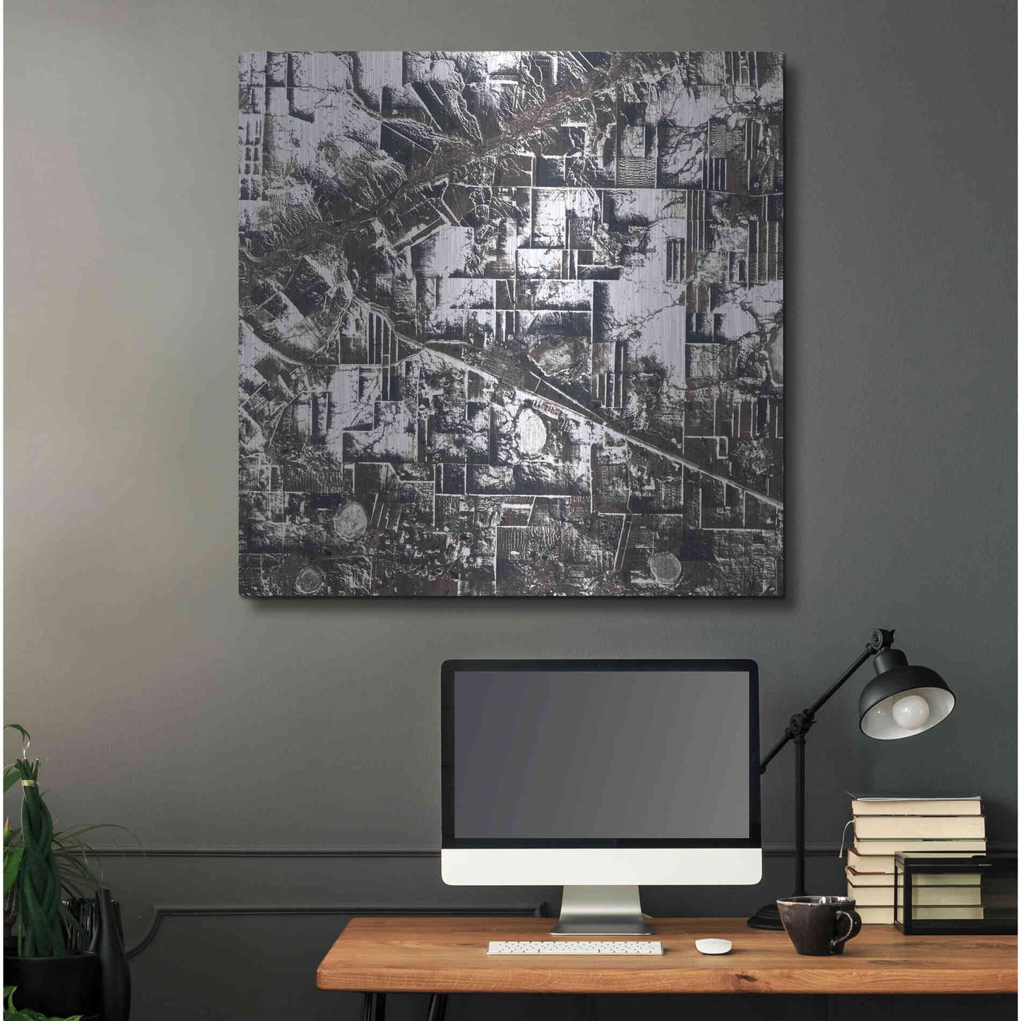 Luxe Metal Art 'Earth as Art: Northern Kazakhstan' Metal Wall Art,36x36