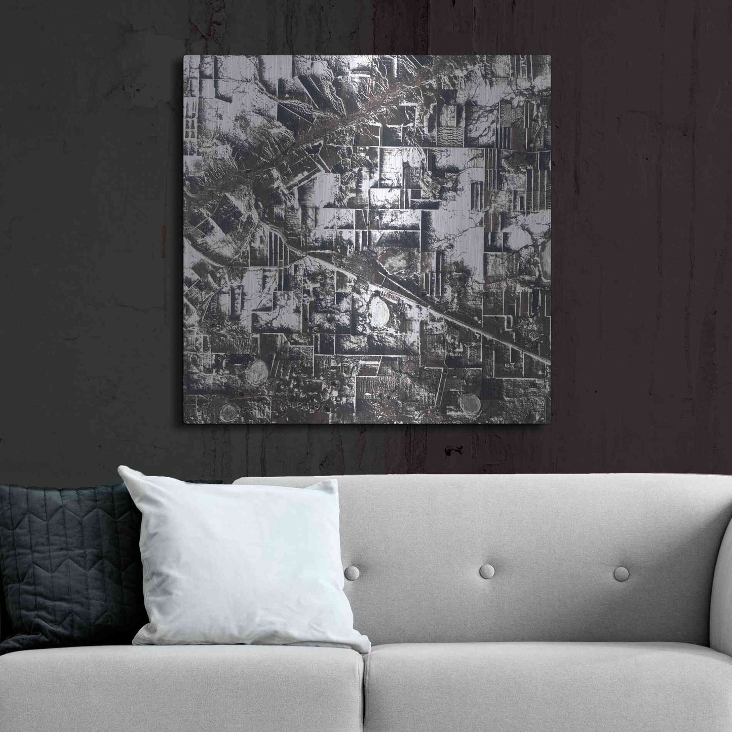 Luxe Metal Art 'Earth as Art: Northern Kazakhstan' Metal Wall Art,36x36