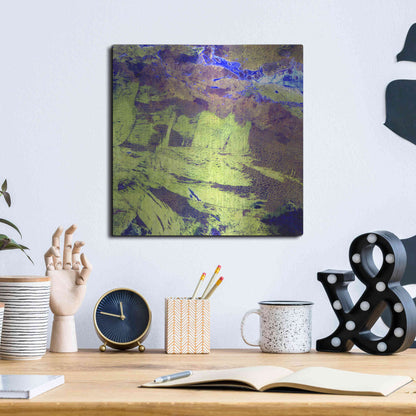 Luxe Metal Art 'Earth as Art: Lake Amadeus' Metal Wall Art,12x12