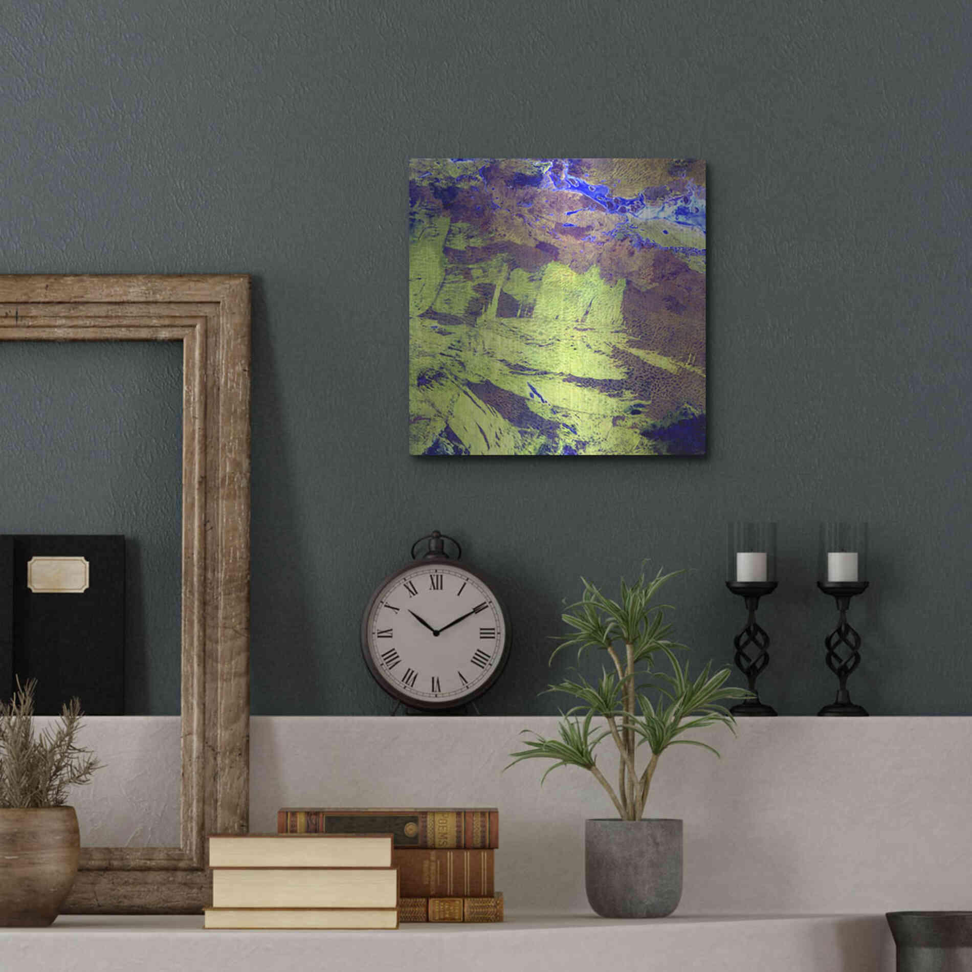 Luxe Metal Art 'Earth as Art: Lake Amadeus' Metal Wall Art,12x12