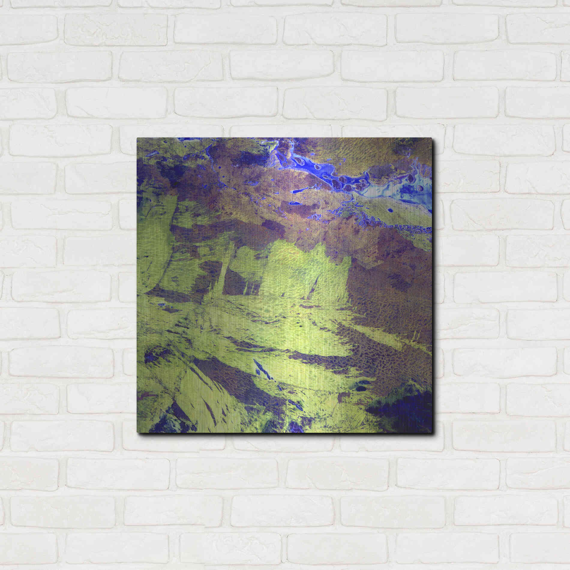 Luxe Metal Art 'Earth as Art: Lake Amadeus' Metal Wall Art,24x24