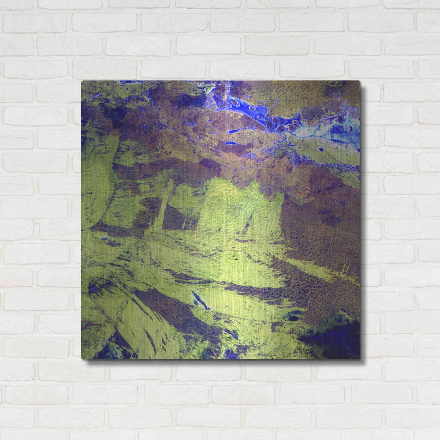 Luxe Metal Art 'Earth as Art: Lake Amadeus' Metal Wall Art,36x36