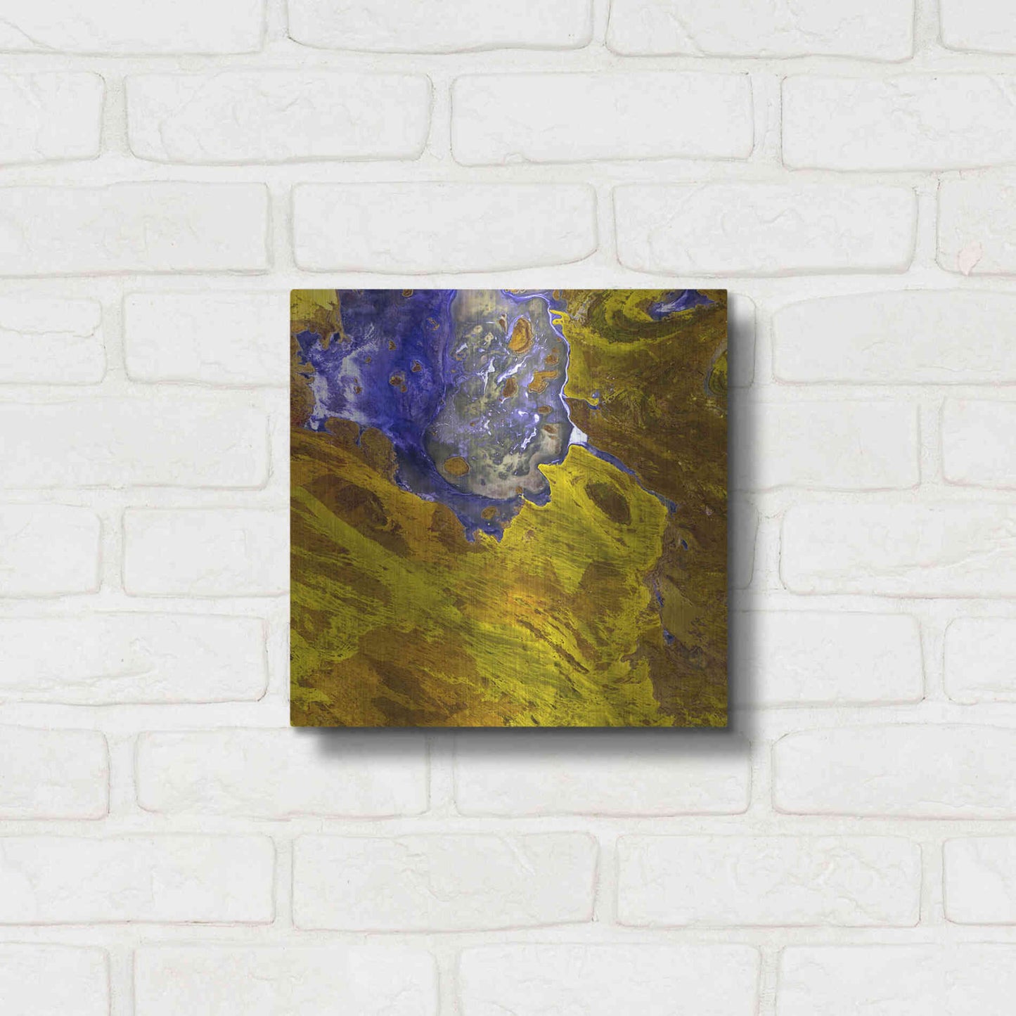 Luxe Metal Art 'Earth as Art: Lake Disappointment' Metal Wall Art,12x12