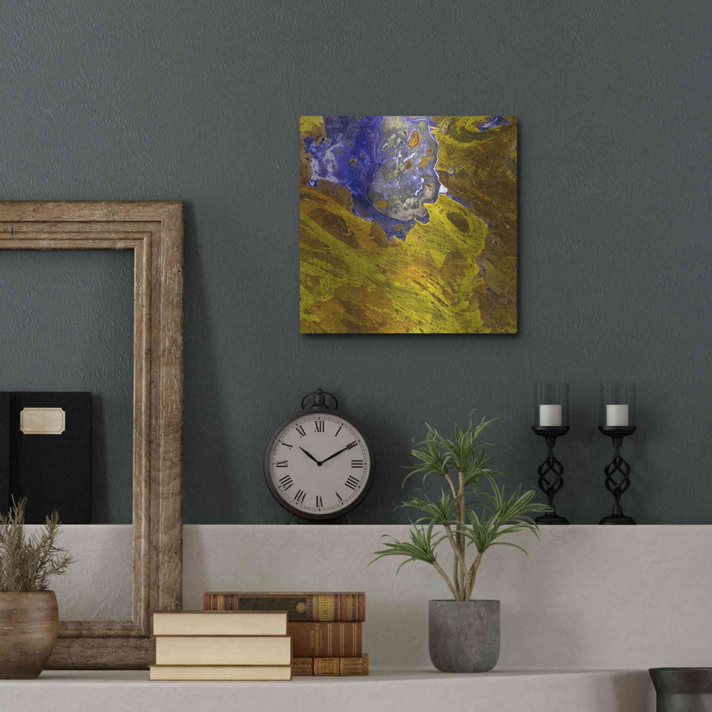 Luxe Metal Art 'Earth as Art: Lake Disappointment' Metal Wall Art,12x12