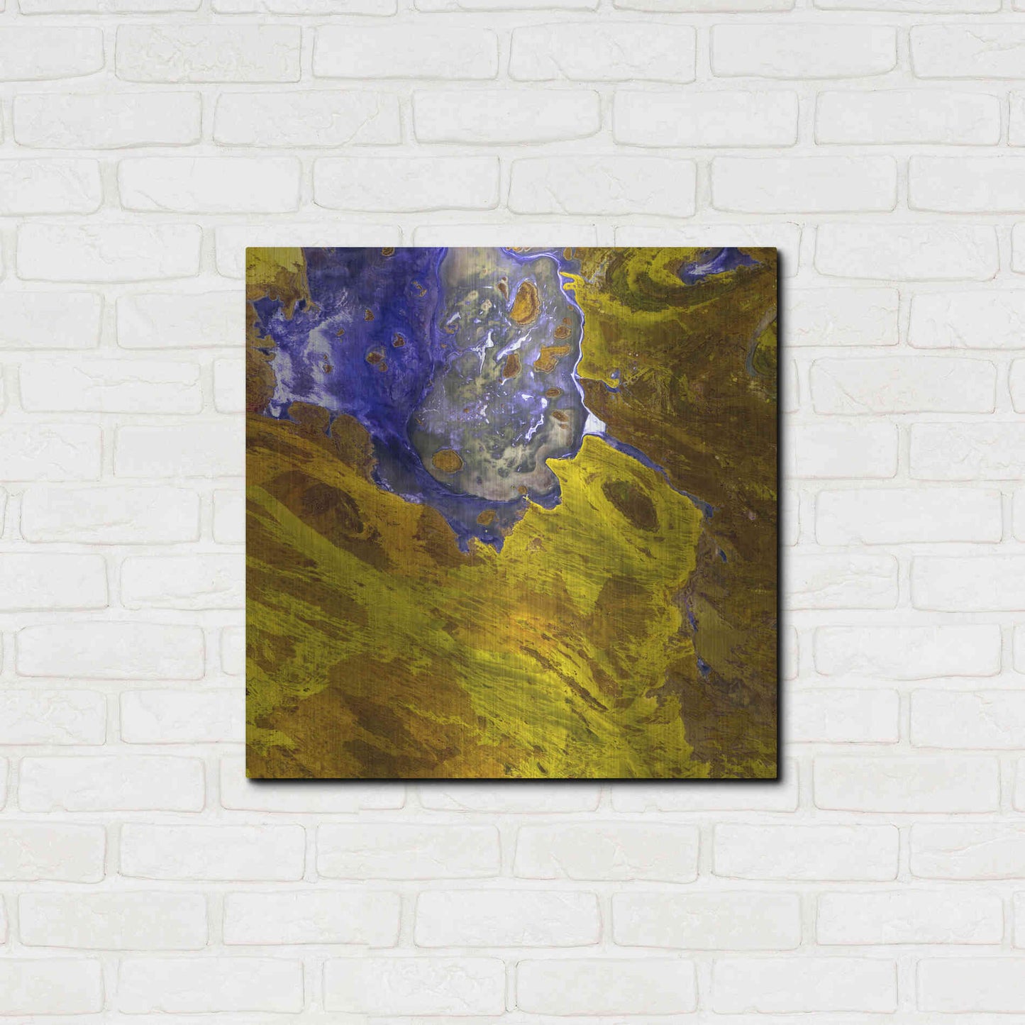 Luxe Metal Art 'Earth as Art: Lake Disappointment' Metal Wall Art,24x24