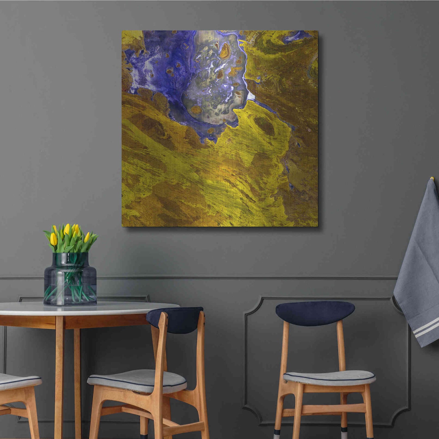 Luxe Metal Art 'Earth as Art: Lake Disappointment' Metal Wall Art,36x36