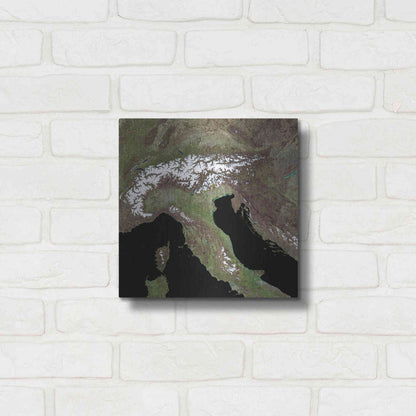 Luxe Metal Art 'Earth as Art: Mediterranean Sea' Metal Wall Art,12x12