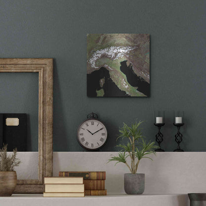 Luxe Metal Art 'Earth as Art: Mediterranean Sea' Metal Wall Art,12x12