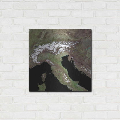 Luxe Metal Art 'Earth as Art: Mediterranean Sea' Metal Wall Art,24x24