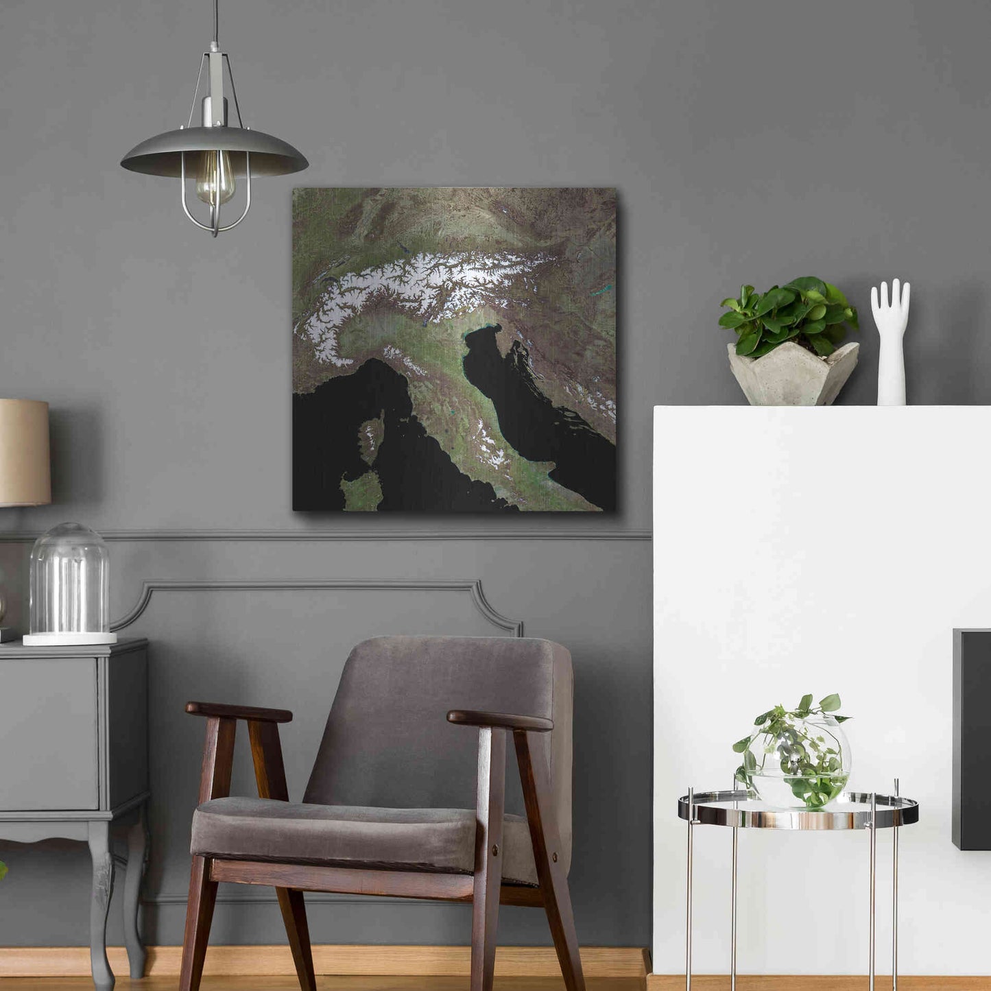 Luxe Metal Art 'Earth as Art: Mediterranean Sea' Metal Wall Art,24x24