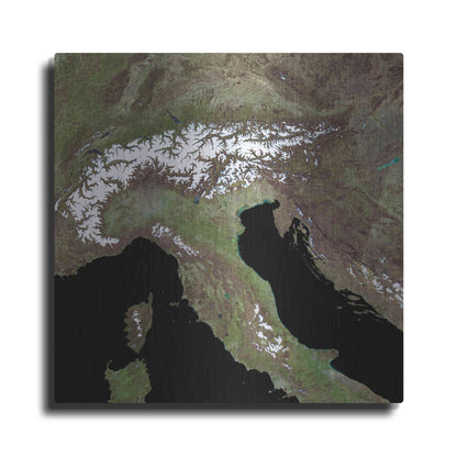 Luxe Metal Art 'Earth as Art: Mediterranean Sea' Metal Wall Art