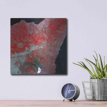 Luxe Metal Art 'Earth as Art: Mt. Etna' Metal Wall Art,12x12