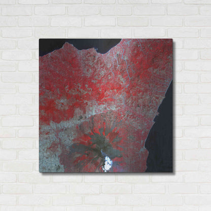 Luxe Metal Art 'Earth as Art: Mt. Etna' Metal Wall Art,36x36