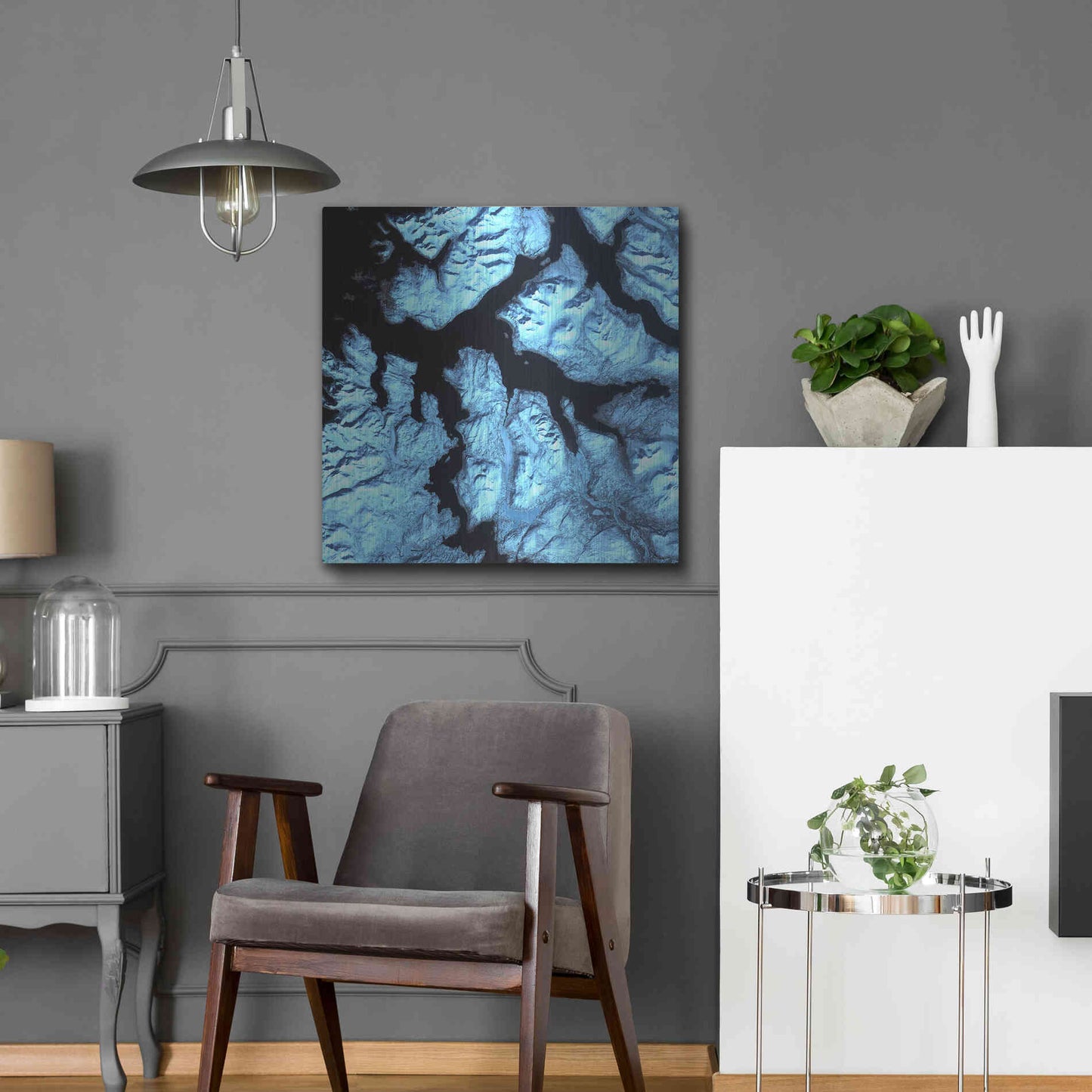 Luxe Metal Art 'Earth as Art: Northern Norway' Metal Wall Art,24x24