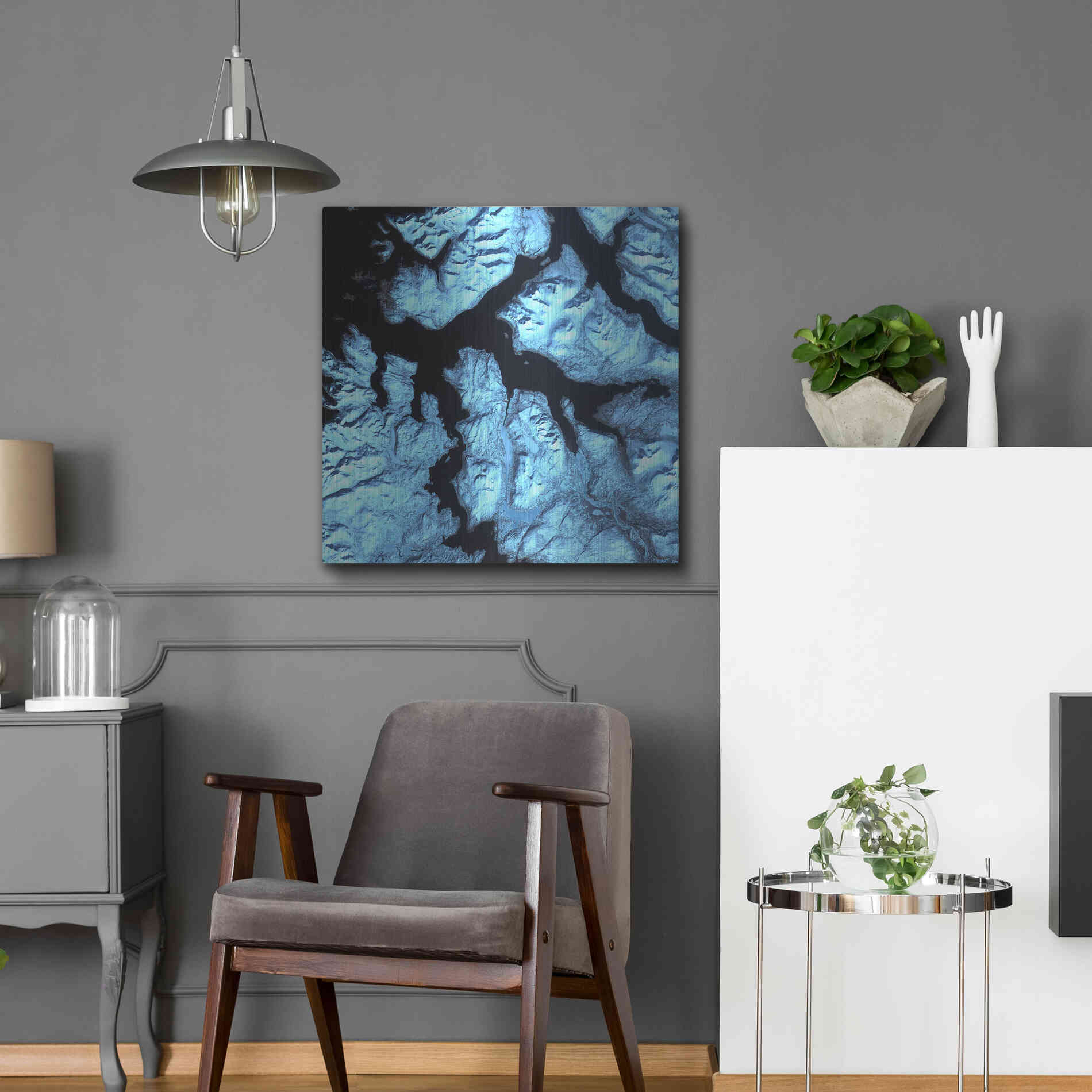 Luxe Metal Art 'Earth as Art: Northern Norway' Metal Wall Art,24x24