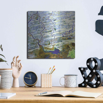 Luxe Metal Art 'Earth as Art: Niger River' Metal Wall Art,12x12