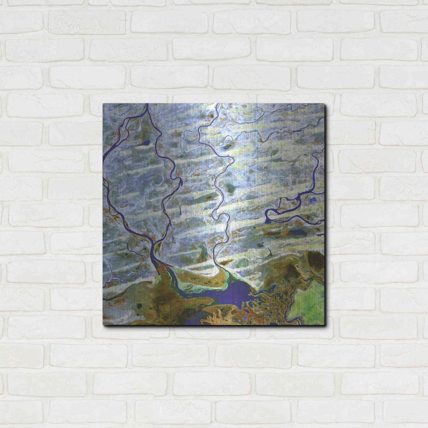 Luxe Metal Art 'Earth as Art: Niger River' Metal Wall Art,24x24