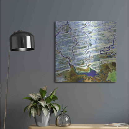 Luxe Metal Art 'Earth as Art: Niger River' Metal Wall Art,24x24