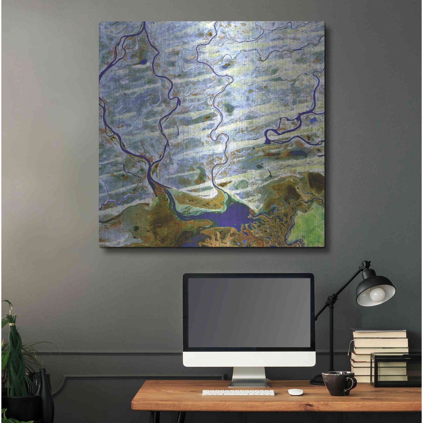 Luxe Metal Art 'Earth as Art: Niger River' Metal Wall Art,36x36