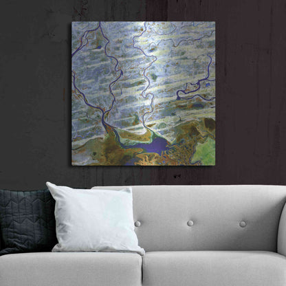 Luxe Metal Art 'Earth as Art: Niger River' Metal Wall Art,36x36