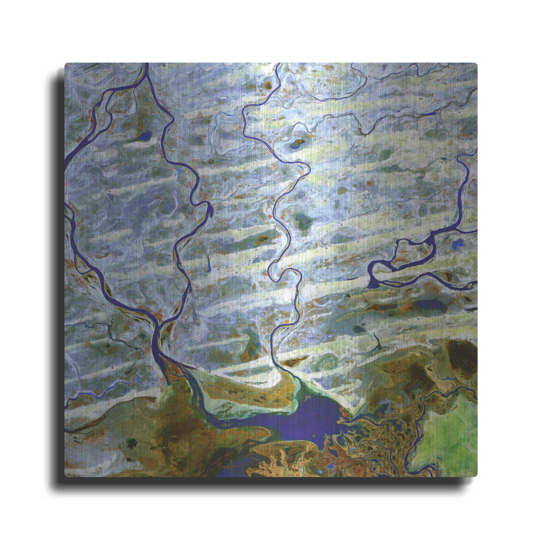 Luxe Metal Art 'Earth as Art: Niger River' Metal Wall Art