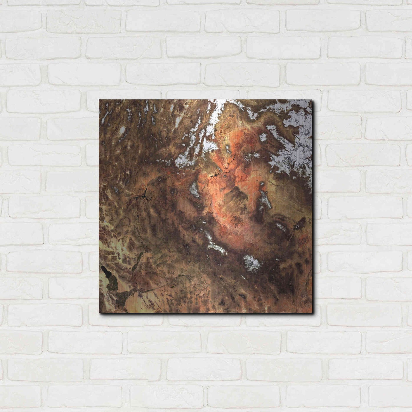 Luxe Metal Art 'Earth as Art: North America' Metal Wall Art,24x24