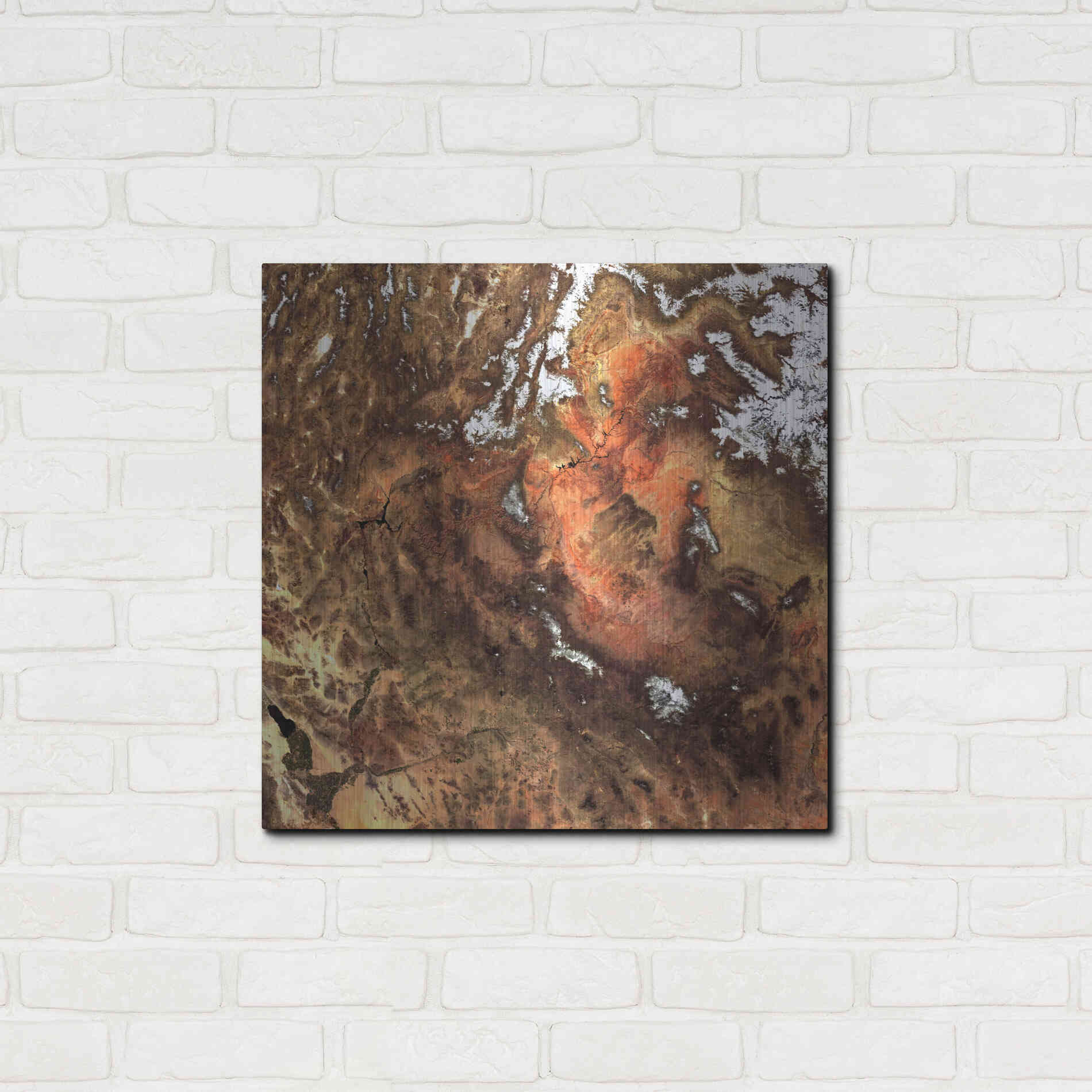 Luxe Metal Art 'Earth as Art: North America' Metal Wall Art,24x24