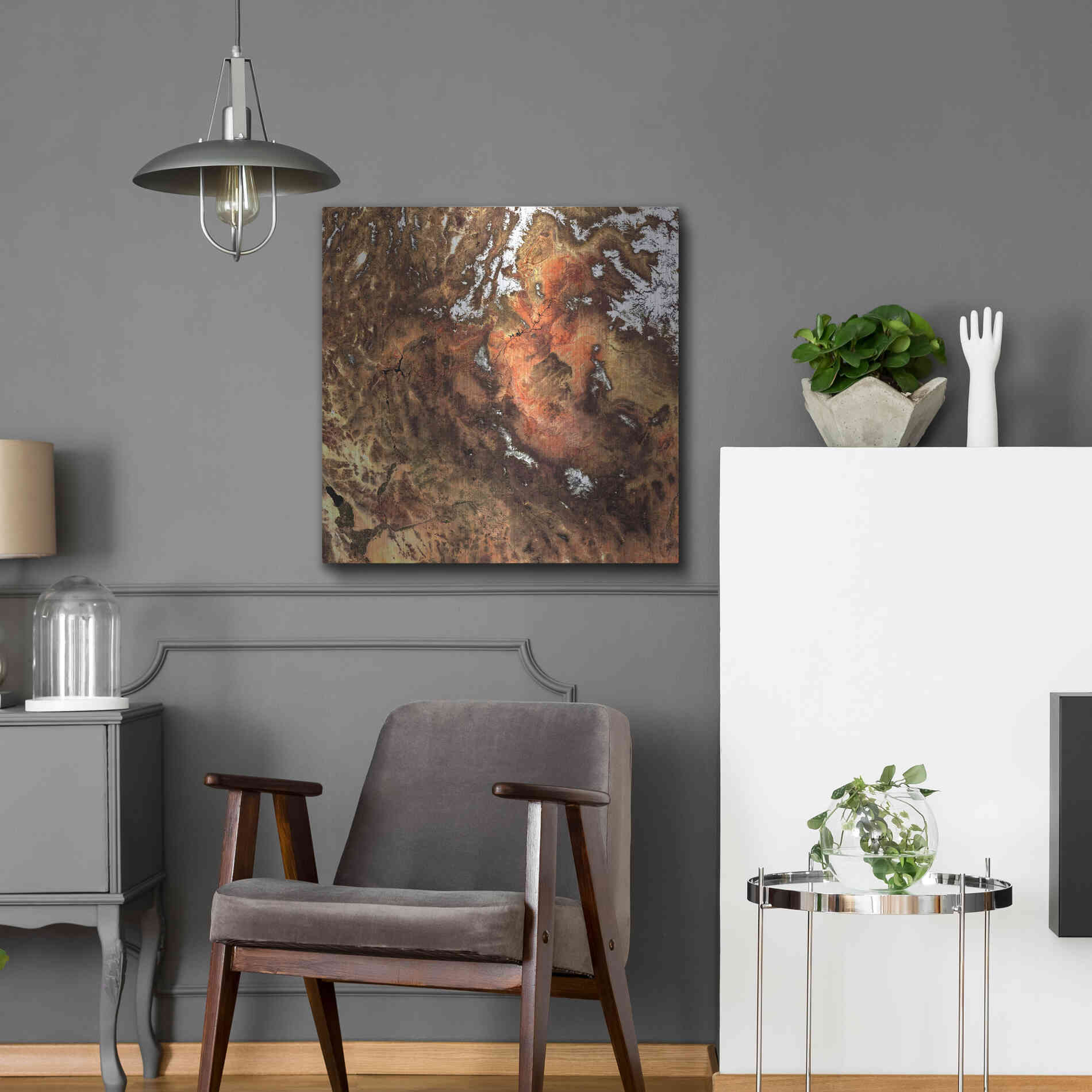 Luxe Metal Art 'Earth as Art: North America' Metal Wall Art,24x24