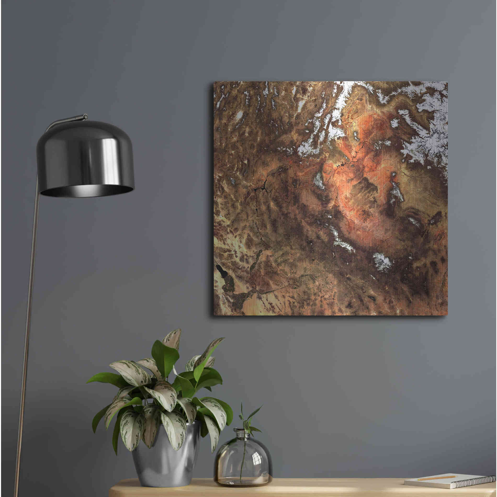 Luxe Metal Art 'Earth as Art: North America' Metal Wall Art,24x24