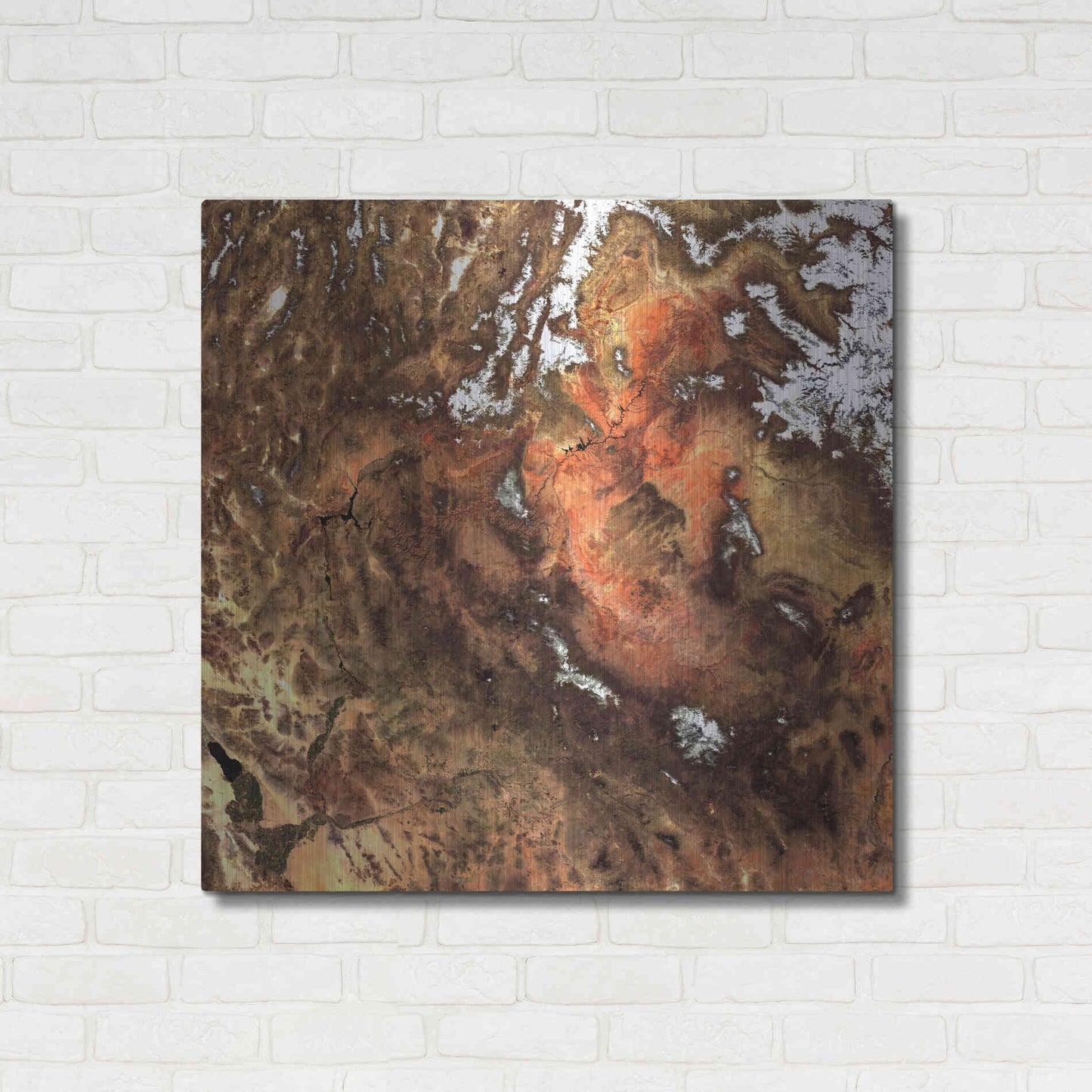 Luxe Metal Art 'Earth as Art: North America' Metal Wall Art,36x36