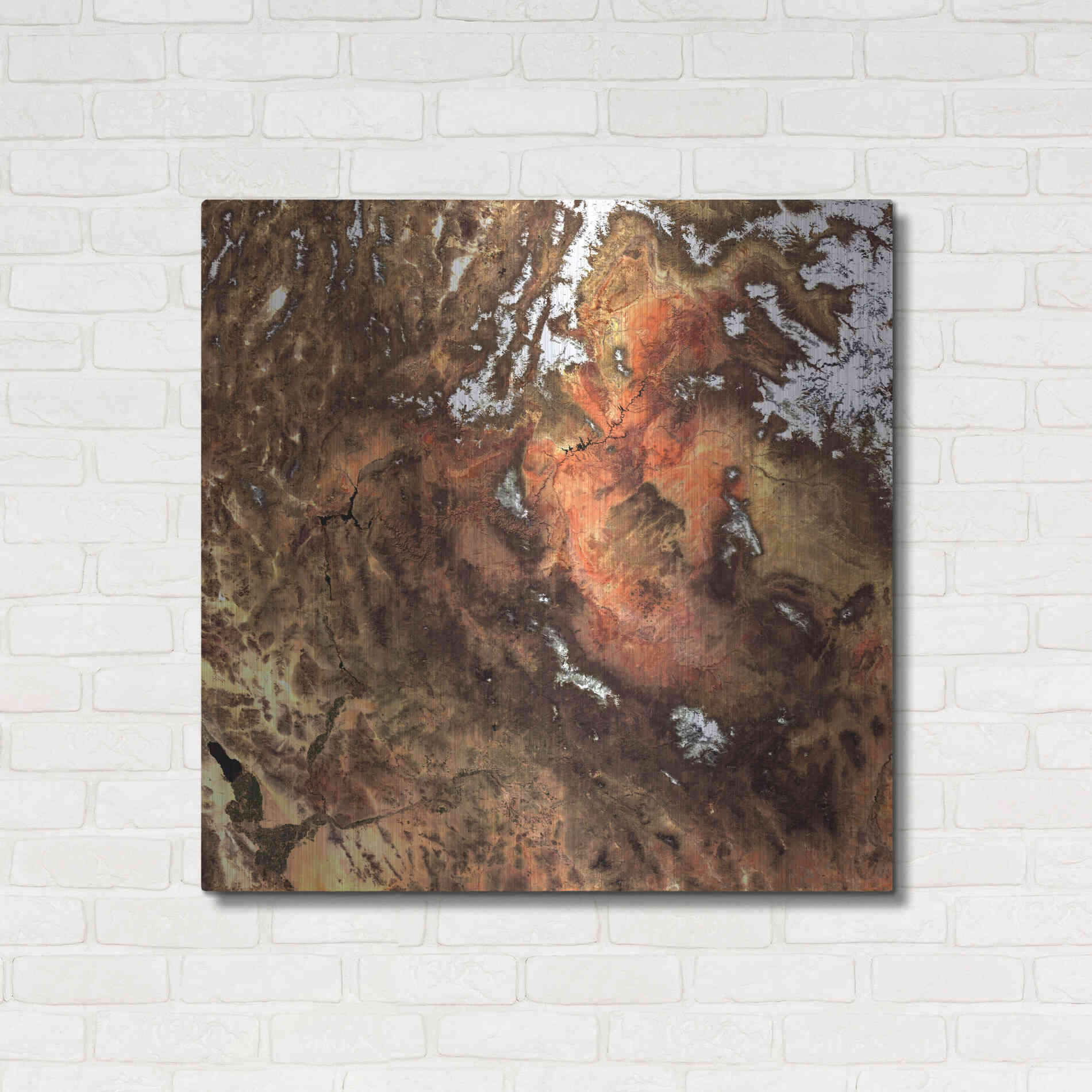 Luxe Metal Art 'Earth as Art: North America' Metal Wall Art,36x36