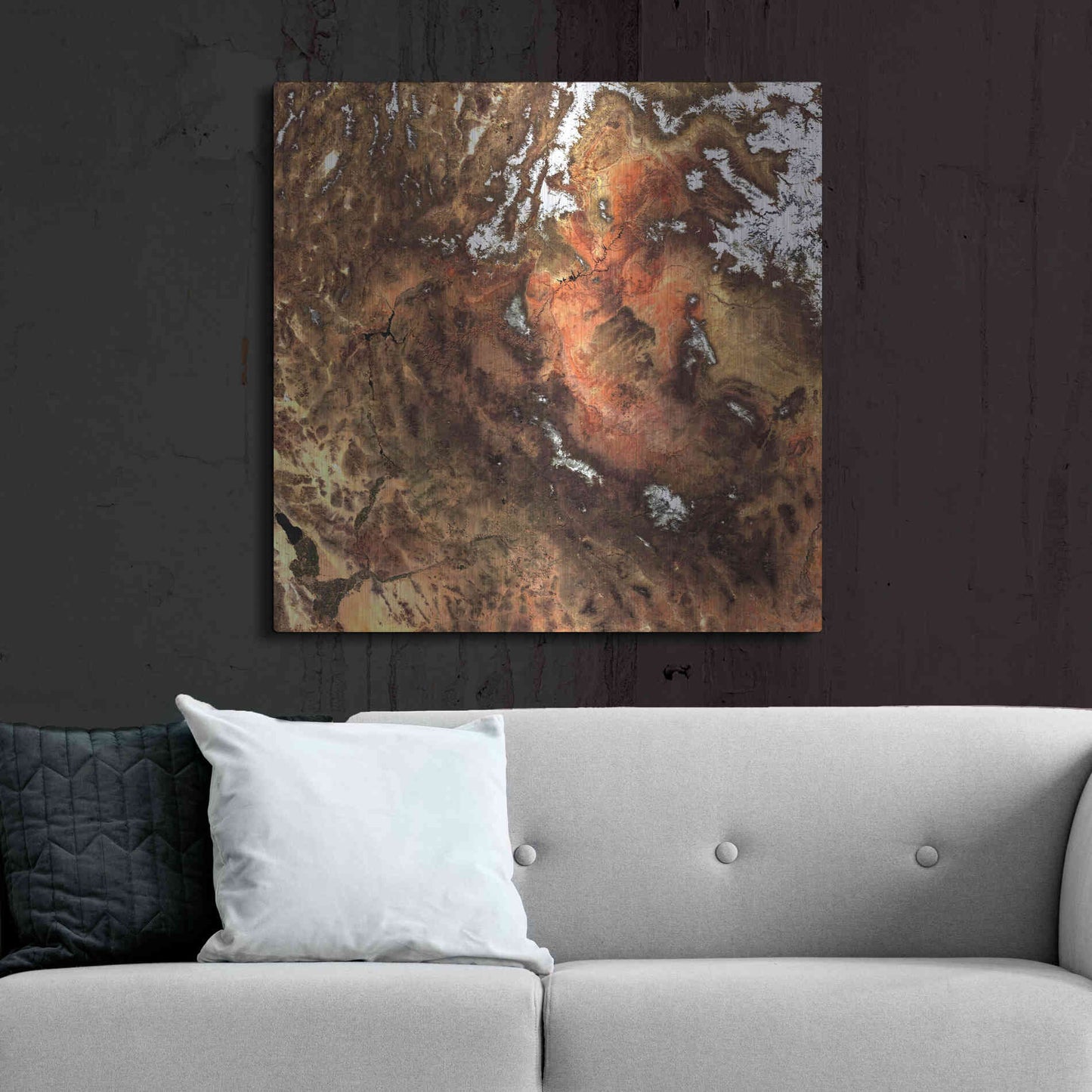 Luxe Metal Art 'Earth as Art: North America' Metal Wall Art,36x36