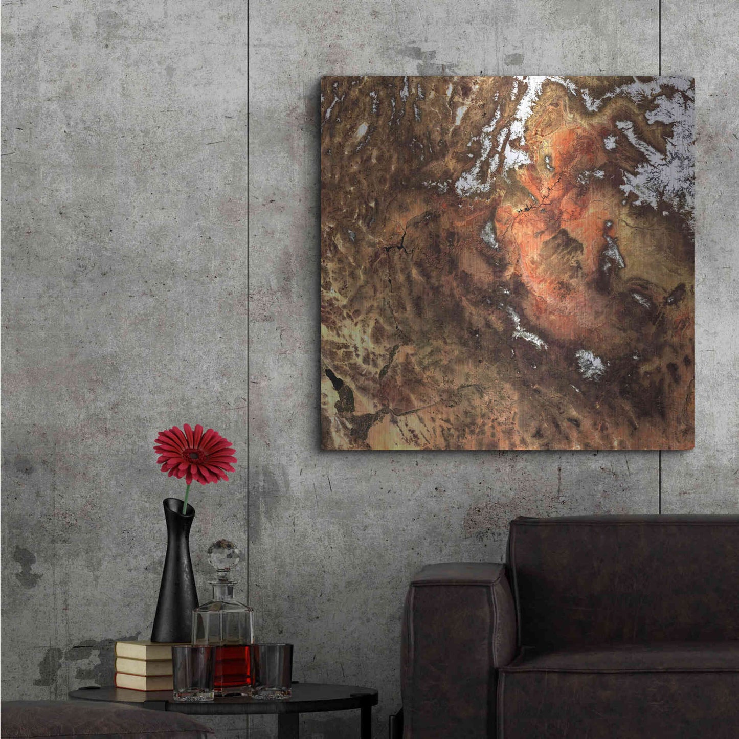 Luxe Metal Art 'Earth as Art: North America' Metal Wall Art,36x36