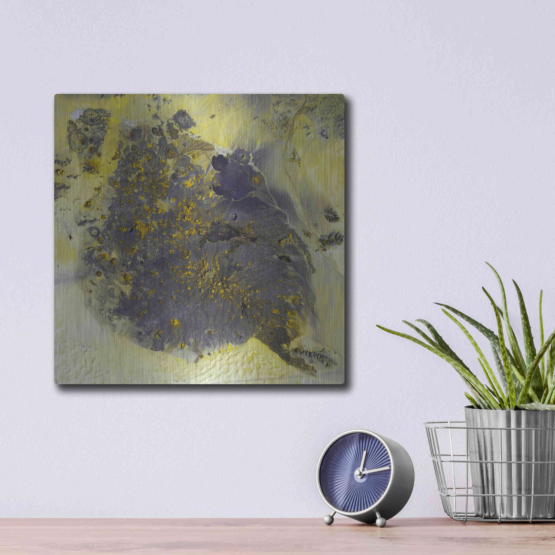 Luxe Metal Art 'Earth as Art: Pinacate Volcano' Metal Wall Art,12x12