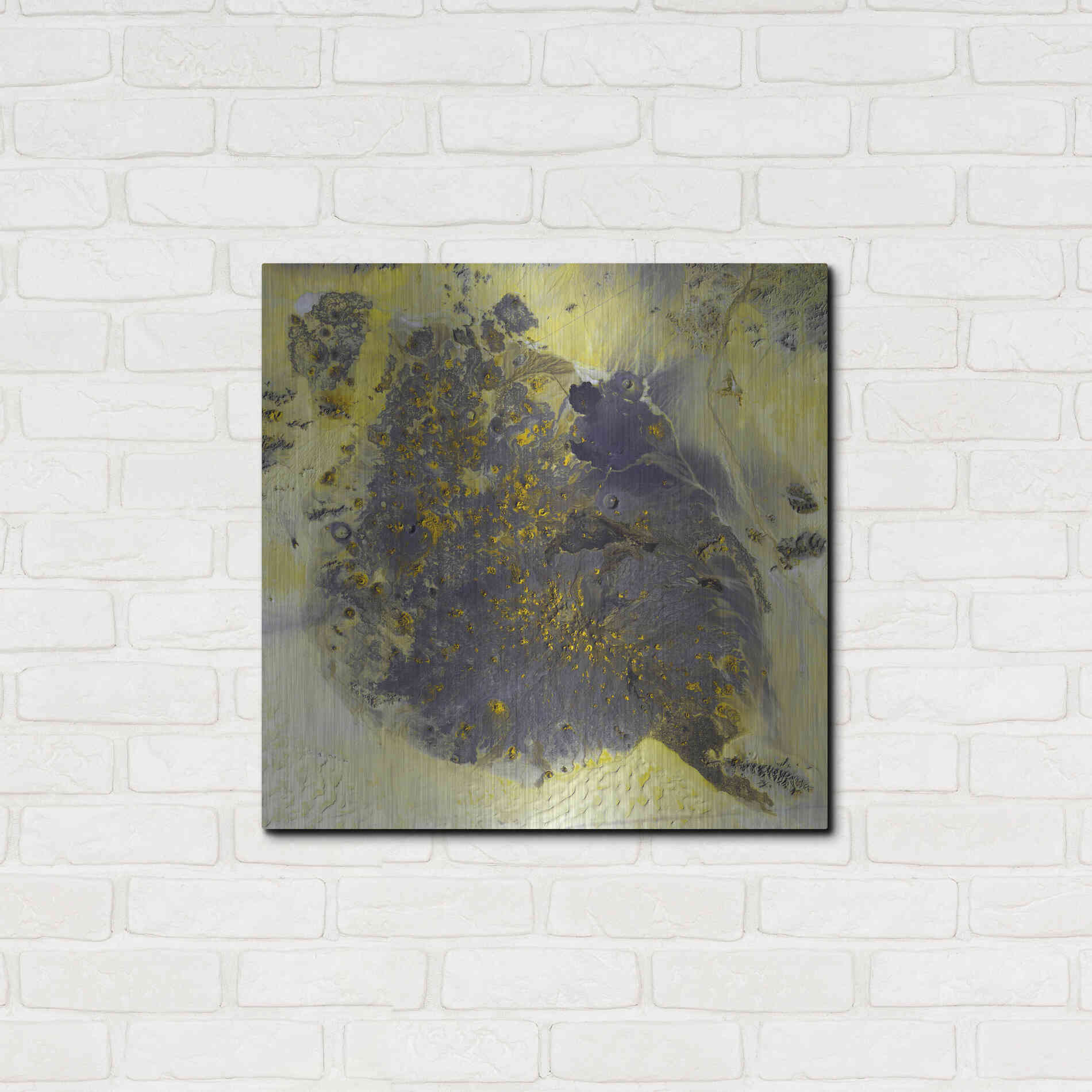 Luxe Metal Art 'Earth as Art: Pinacate Volcano' Metal Wall Art,24x24