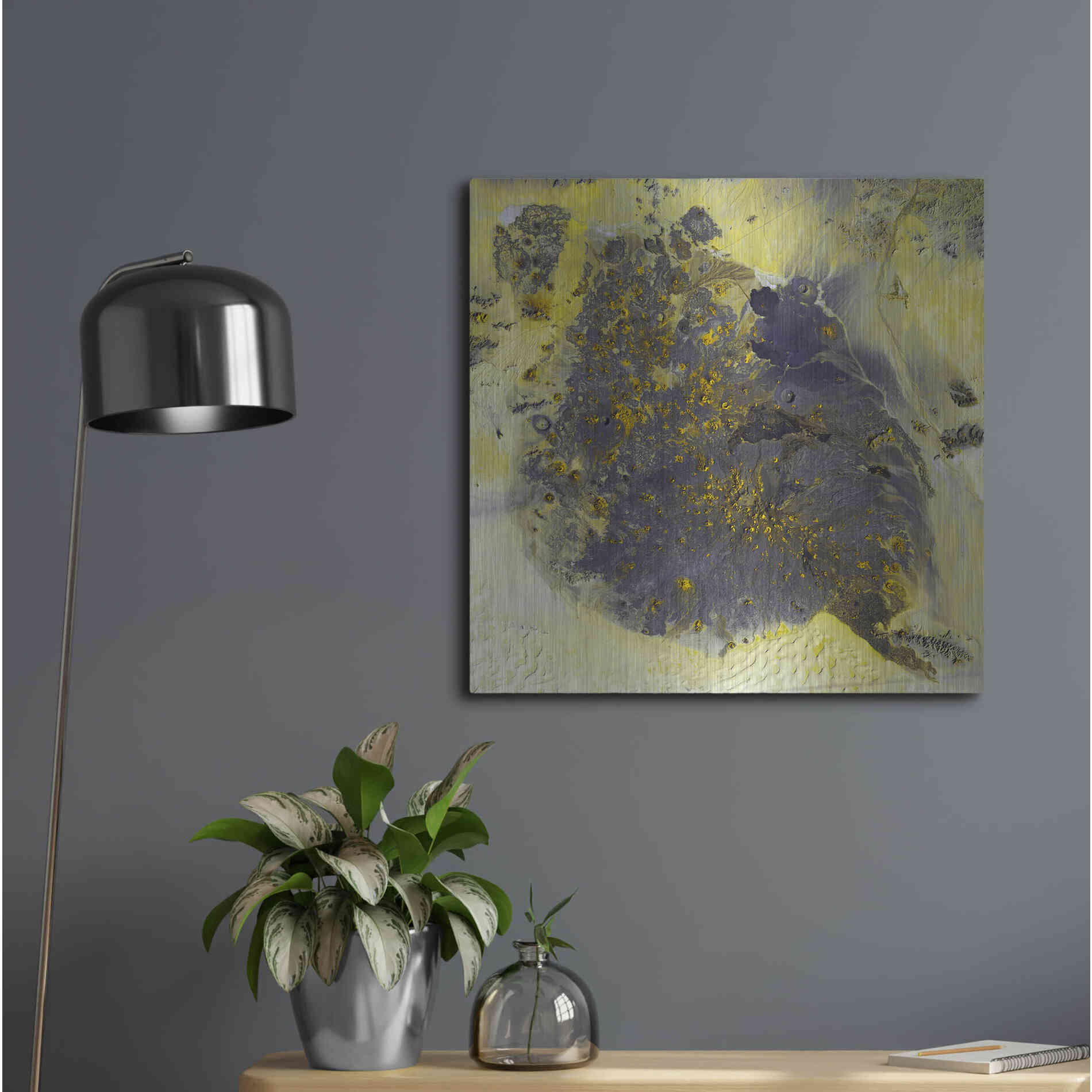 Luxe Metal Art 'Earth as Art: Pinacate Volcano' Metal Wall Art,24x24