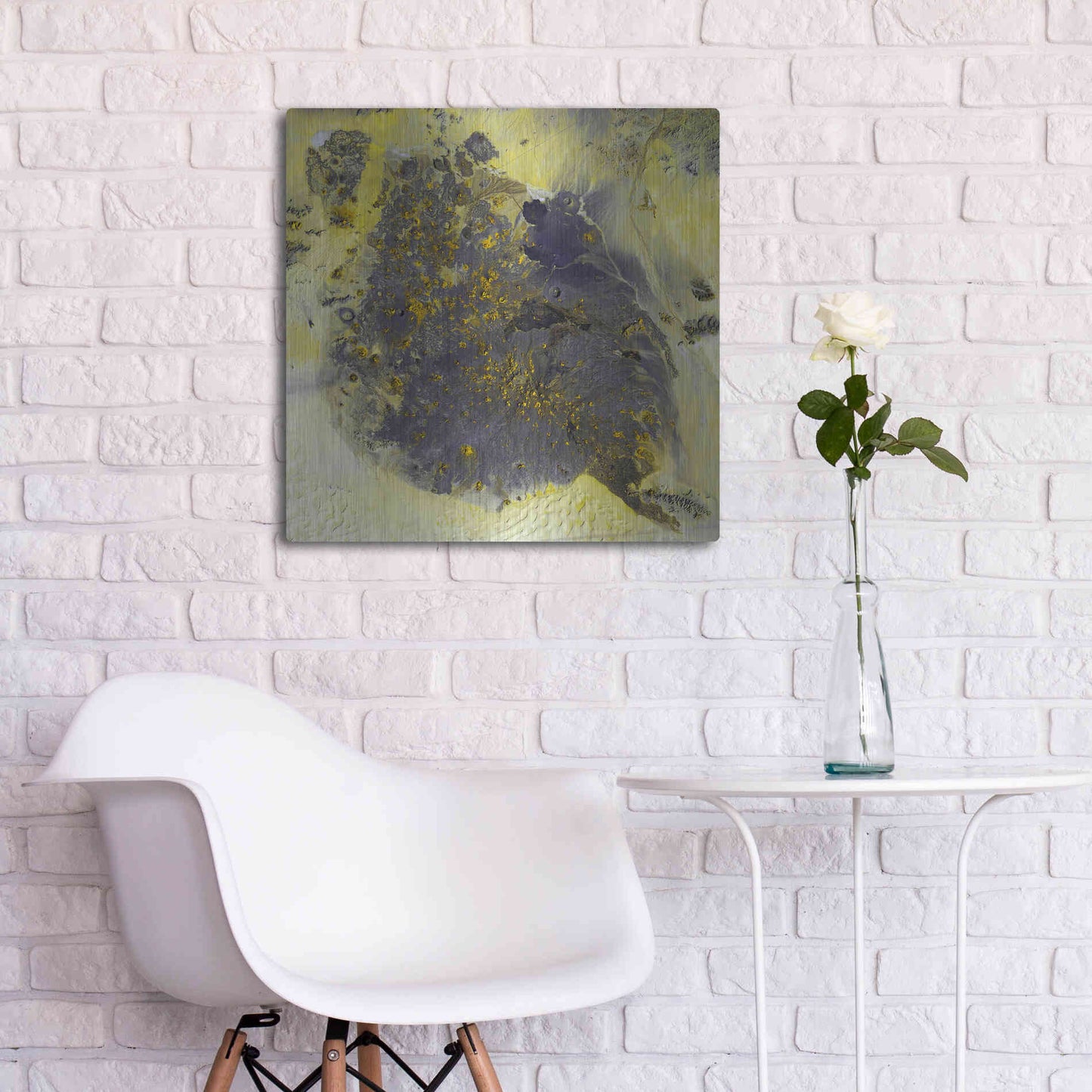 Luxe Metal Art 'Earth as Art: Pinacate Volcano' Metal Wall Art,24x24