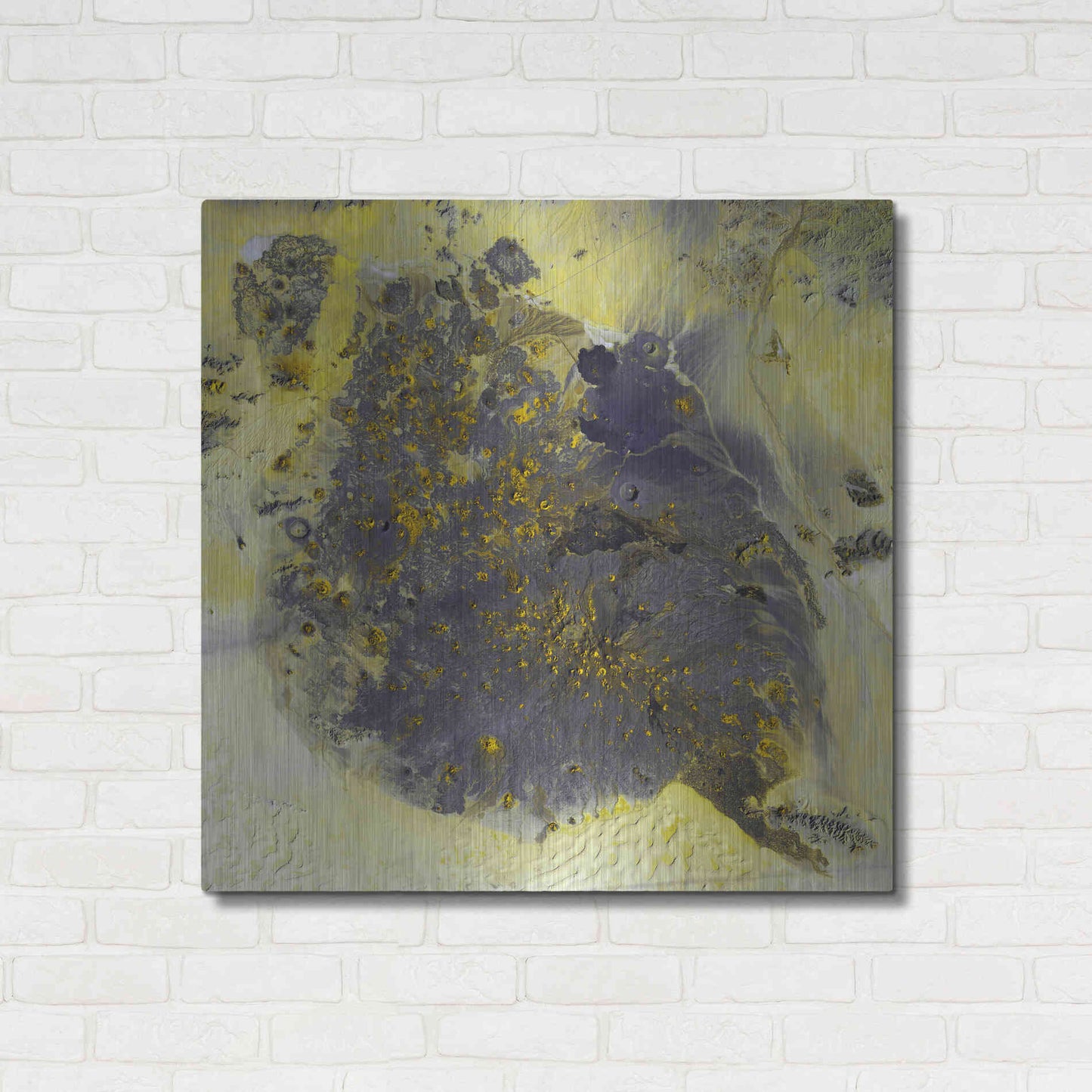 Luxe Metal Art 'Earth as Art: Pinacate Volcano' Metal Wall Art,36x36