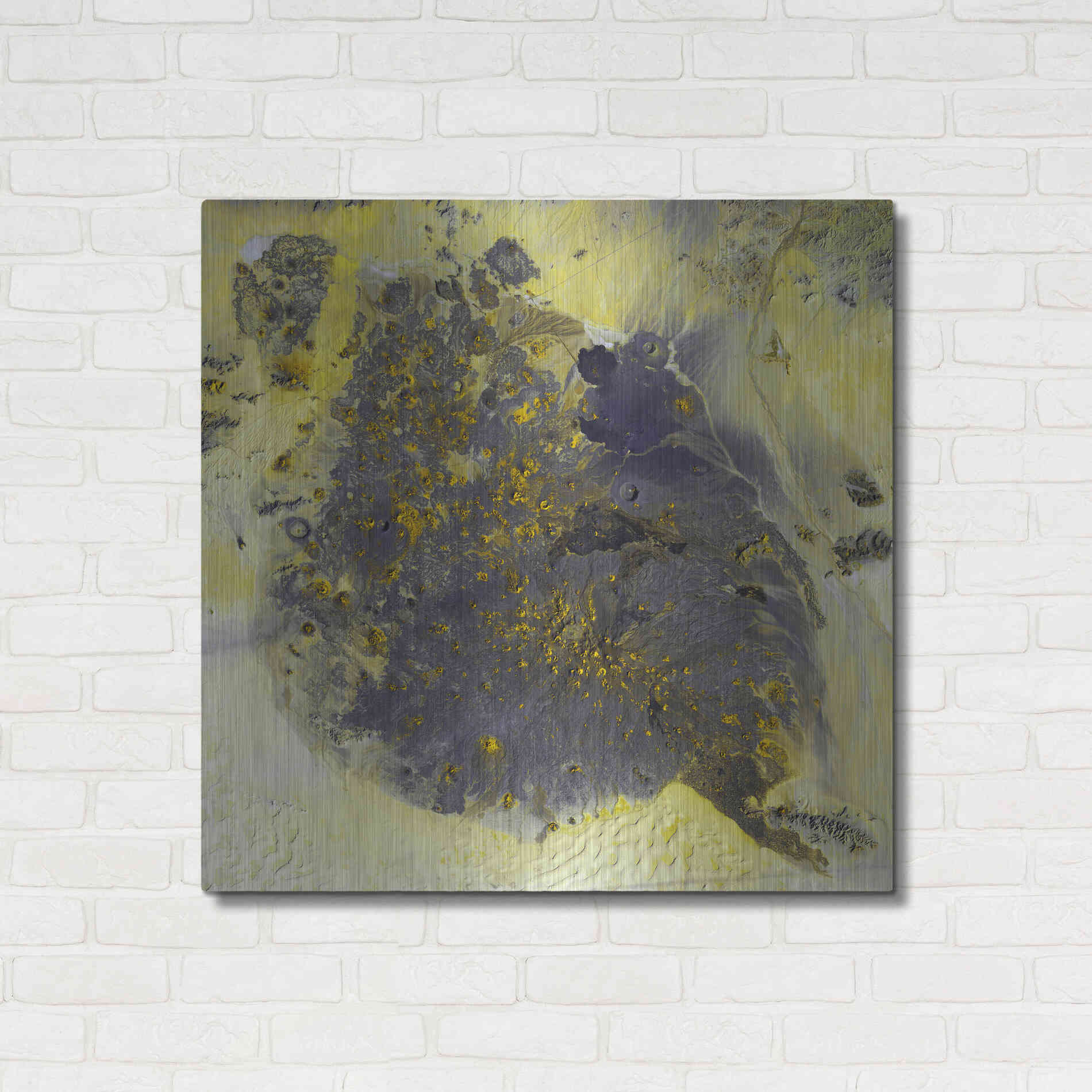 Luxe Metal Art 'Earth as Art: Pinacate Volcano' Metal Wall Art,36x36