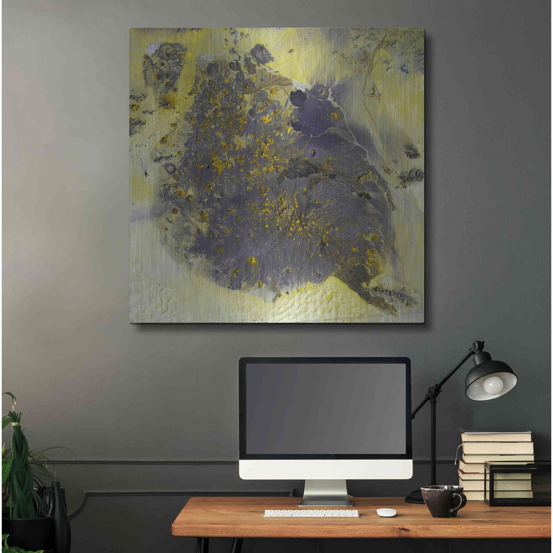 Luxe Metal Art 'Earth as Art: Pinacate Volcano' Metal Wall Art,36x36