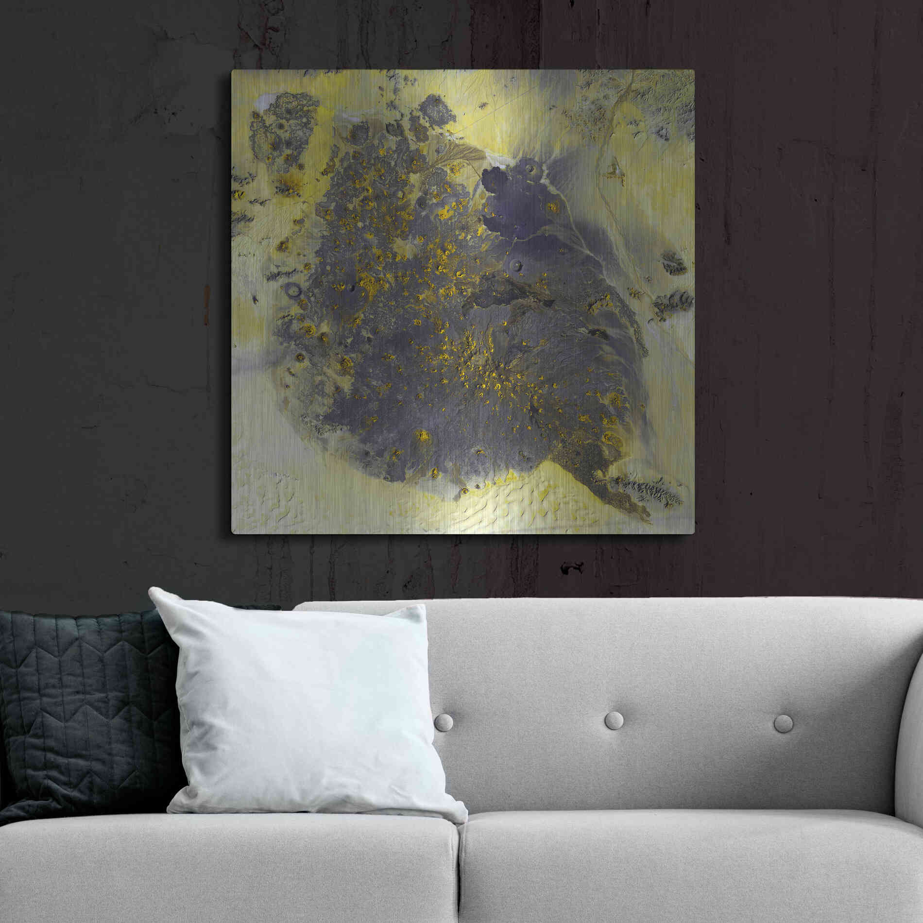 Luxe Metal Art 'Earth as Art: Pinacate Volcano' Metal Wall Art,36x36