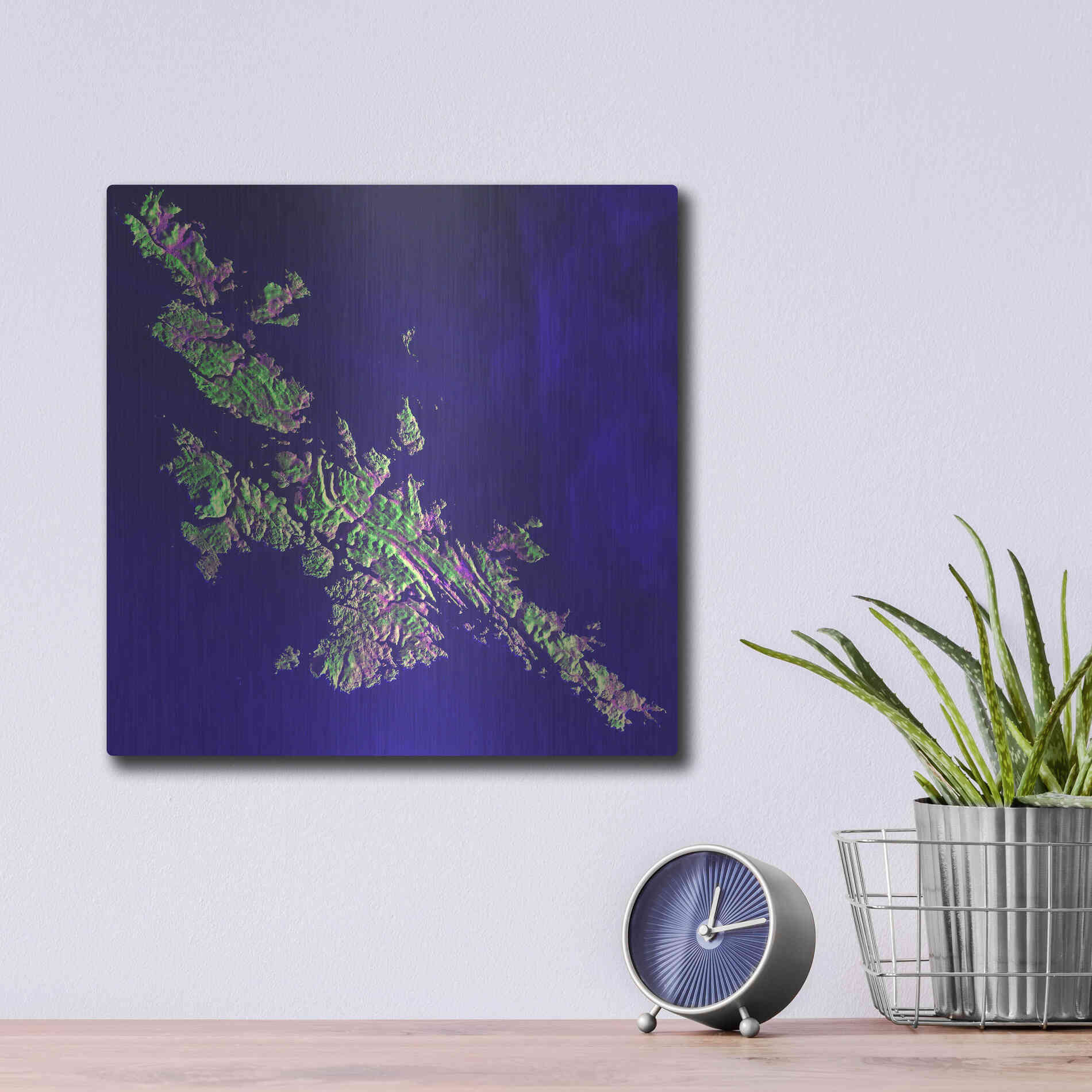 Luxe Metal Art 'Earth as Art: Shetland Islands' Metal Wall Art,12x12