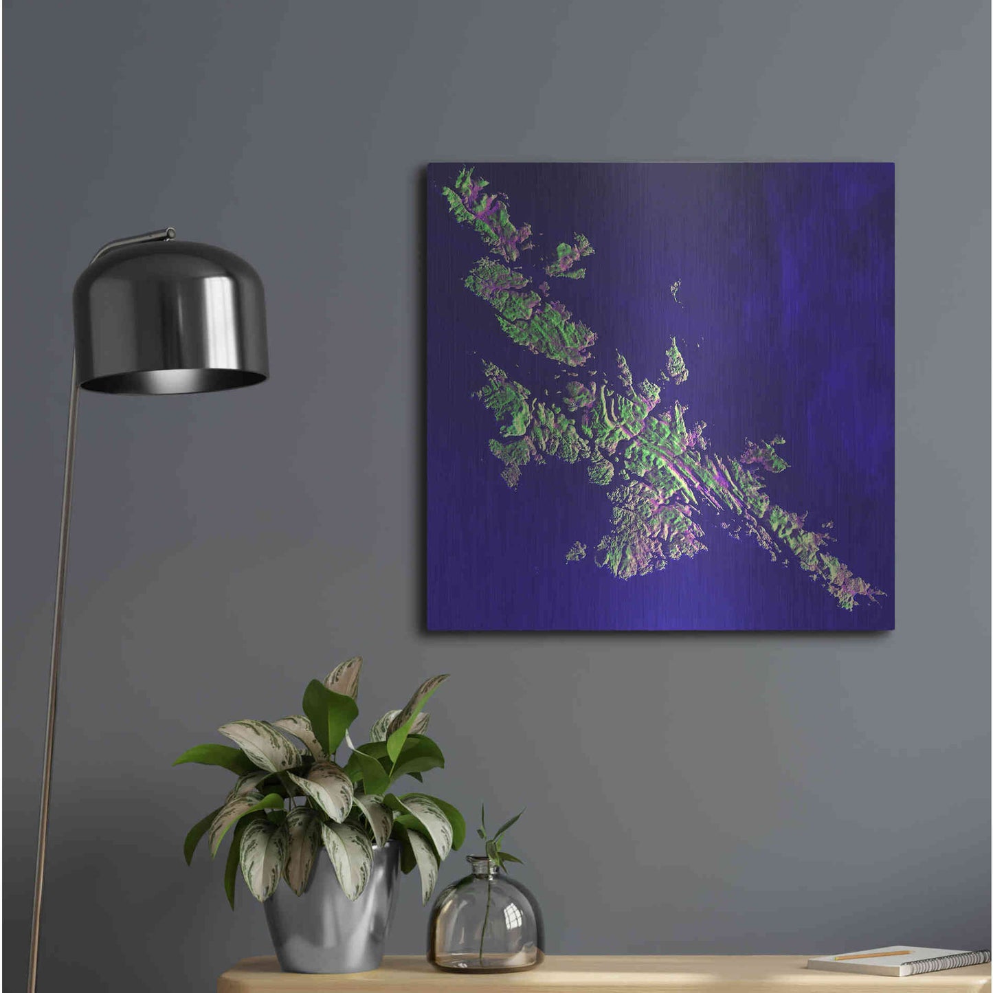 Luxe Metal Art 'Earth as Art: Shetland Islands' Metal Wall Art,24x24