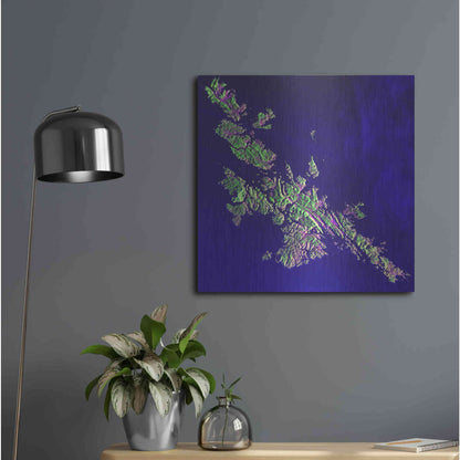 Luxe Metal Art 'Earth as Art: Shetland Islands' Metal Wall Art,24x24