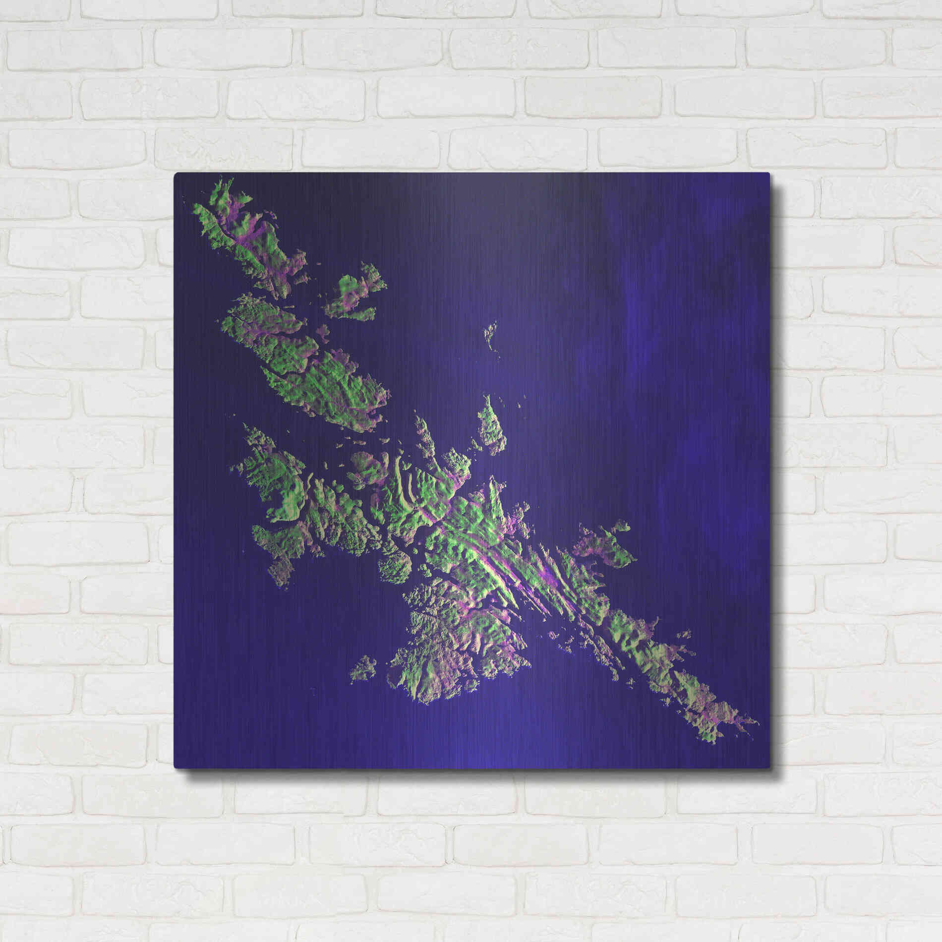 Luxe Metal Art 'Earth as Art: Shetland Islands' Metal Wall Art,36x36