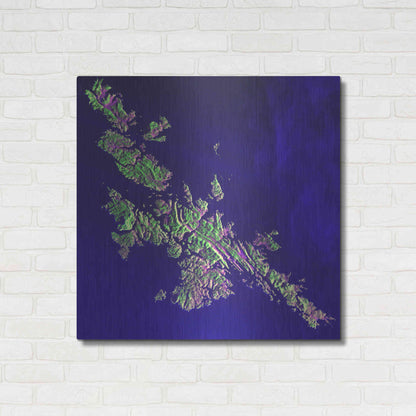 Luxe Metal Art 'Earth as Art: Shetland Islands' Metal Wall Art,36x36