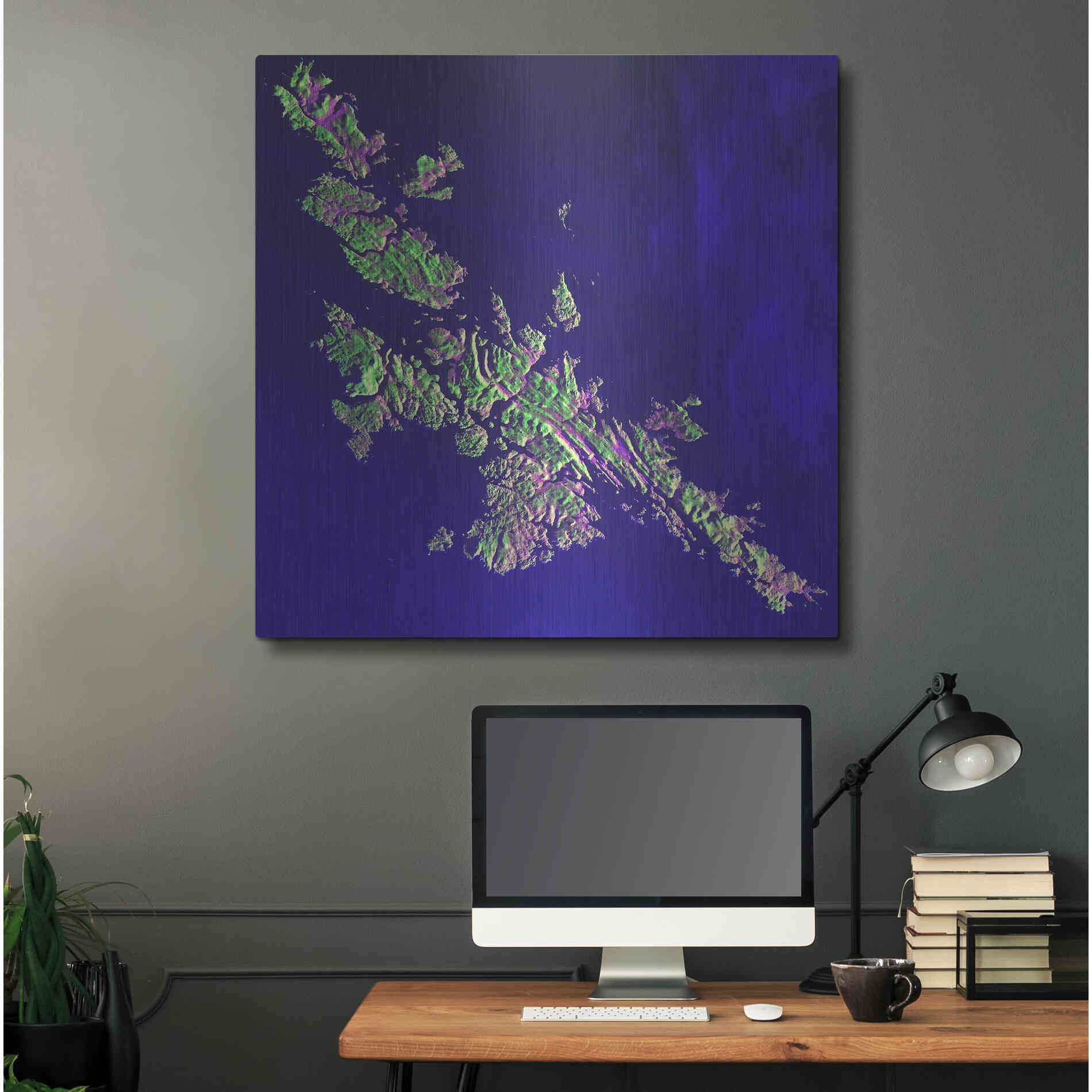 Luxe Metal Art 'Earth as Art: Shetland Islands' Metal Wall Art,36x36