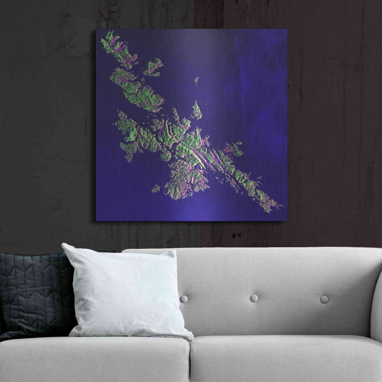 Luxe Metal Art 'Earth as Art: Shetland Islands' Metal Wall Art,36x36