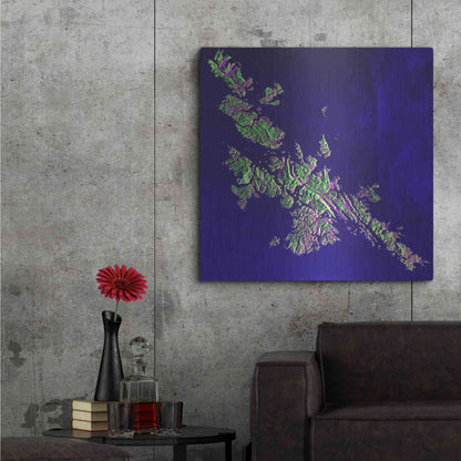 Luxe Metal Art 'Earth as Art: Shetland Islands' Metal Wall Art,36x36